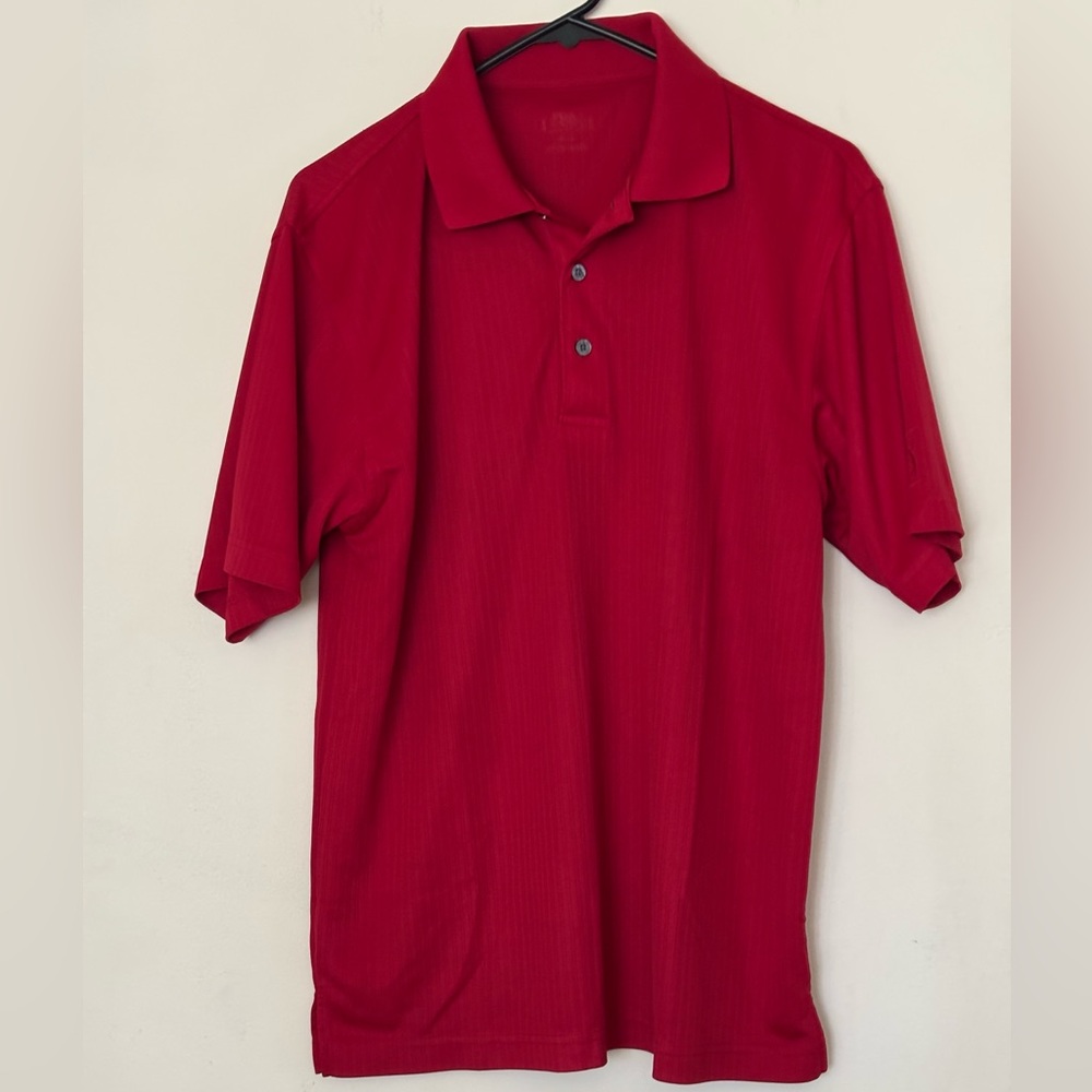 PGA Tour Classic Red Polo Shirt Size M